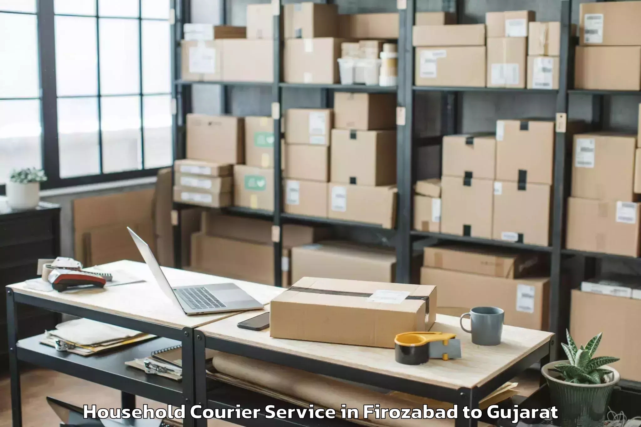 Hassle-Free Firozabad to Padra Household Courier